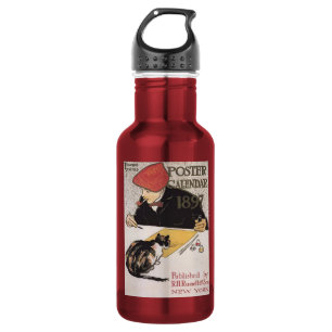 Illustrator and Cat, Edward Penfield 532 Ml Water Bottle