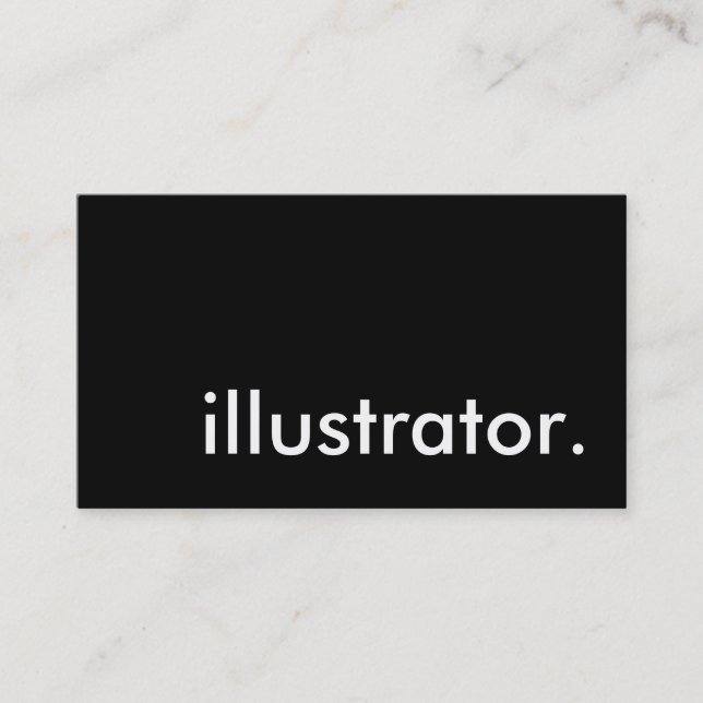 illustrator. business card (Front)