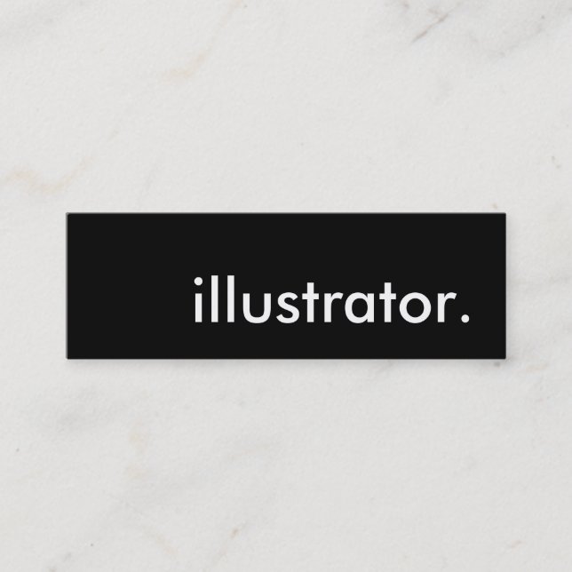illustrator. mini business card (Front)