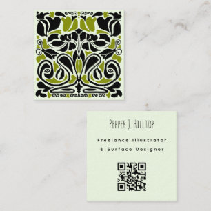 Illustrator Surface Designer QR code Square Business Card