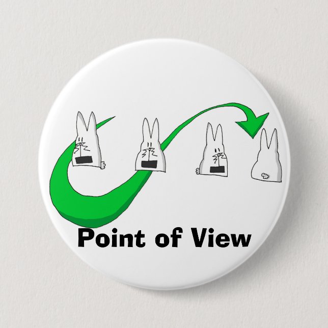 illy14 punti di vista verde, Point of View 7.5 Cm Round Badge (Front)