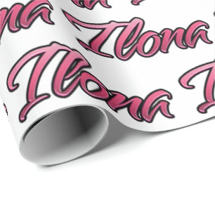 Ilona faded pink personalized gift paper