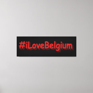 "#iLoveBelgium" Cute Design. Buy Now Canvas Print