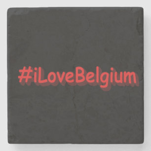 "#iLoveBelgium" Cute Design. Buy Now Stone Coaster