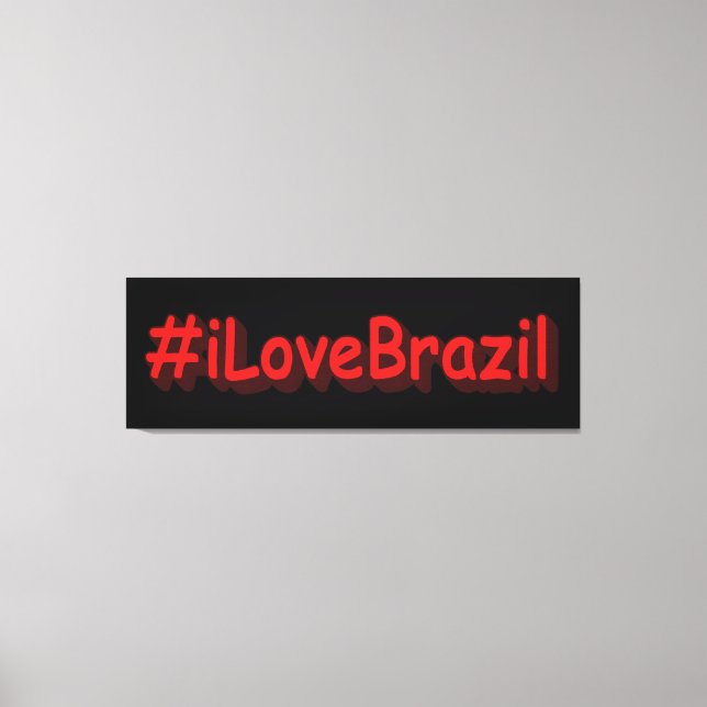 "#iLoveBrazil" Cute Design. Buy Now Canvas Print (Front)