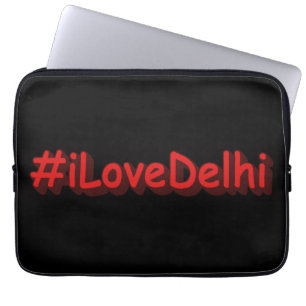 "#iLoveDelhi" Cute Design. Buy Now Laptop Sleeve