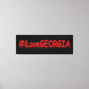 "#iLoveGEORGIA " Cute Design. Buy Now Canvas Print