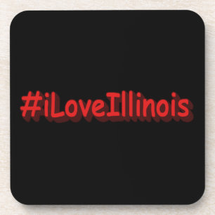 "#iLoveIllinois " Cute Design. Buy Now Coaster