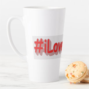 "#iLoveITALY" Cute Design. Buy Now Latte Mug
