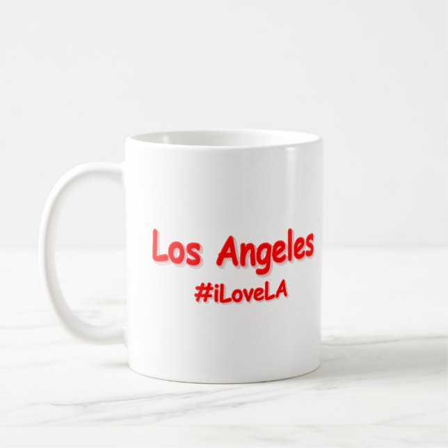 "#iLoveLA" Cute Design. Buy Now Coffee Mug (Left)