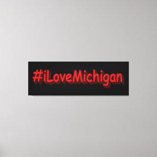 "#iLoveMichigan " Cute Design. Buy Now Canvas Print