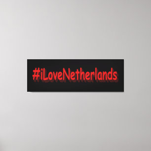 "#iLoveNetherlands" Cute Design. Buy Now Canvas Print