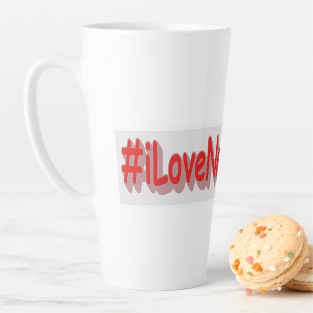 "#iLoveNetherlands" Cute Design. Buy Now Latte Mug (In Situ)