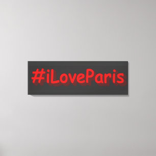 "#iLoveParis" Cute Design. Buy Now Canvas Print