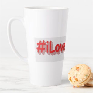 "#iLoveQuebec " Cute Design. Buy Now Latte Mug