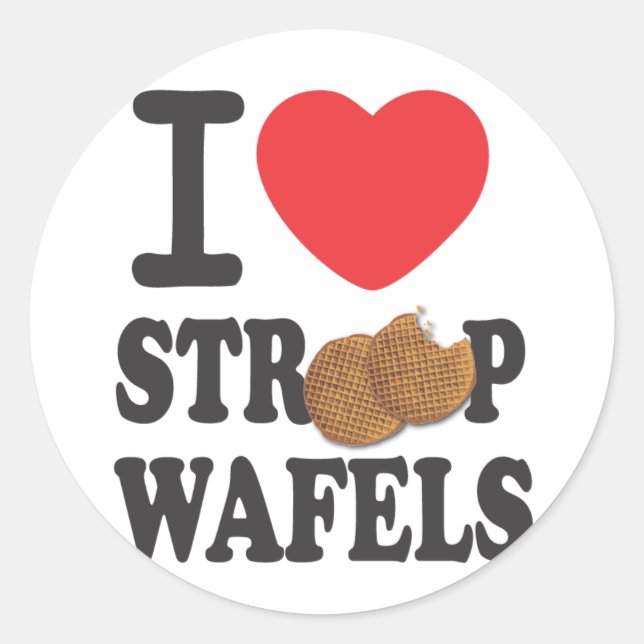 iLoveStroopwafels.com Sticker (Front)