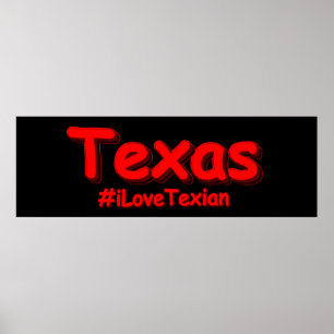 "#iLoveTexian " Cute Design. Buy Now Poster