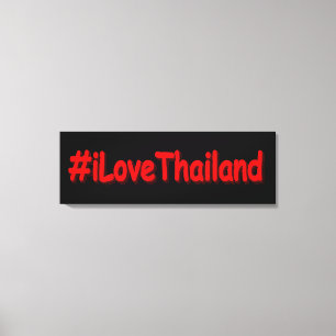 "#iLoveThailand" Cute Design. Buy Now Canvas Print