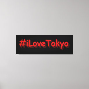 "#iLoveTokyo" Cute Design. Buy Now Canvas Print