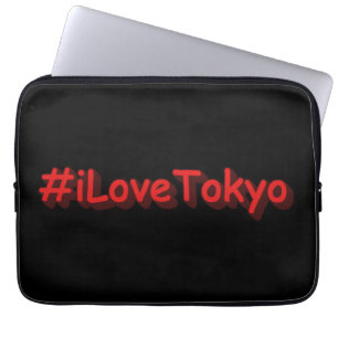 "#iLoveTokyo" Cute Design. Buy Now Laptop Sleeve