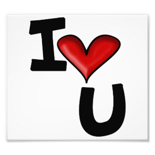 iloveu photo print
