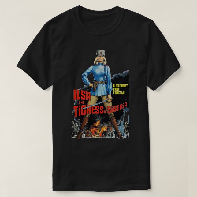 Ilsa the Tigress of Siberia 70s Cult Classic T-Shirt (Design Front)