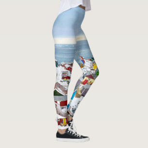 Ilulissat Greenland Colourful Houses Pattern Leggings