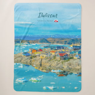 Ilulissat, Greenland - Iceberg Town Sherpa Blanket