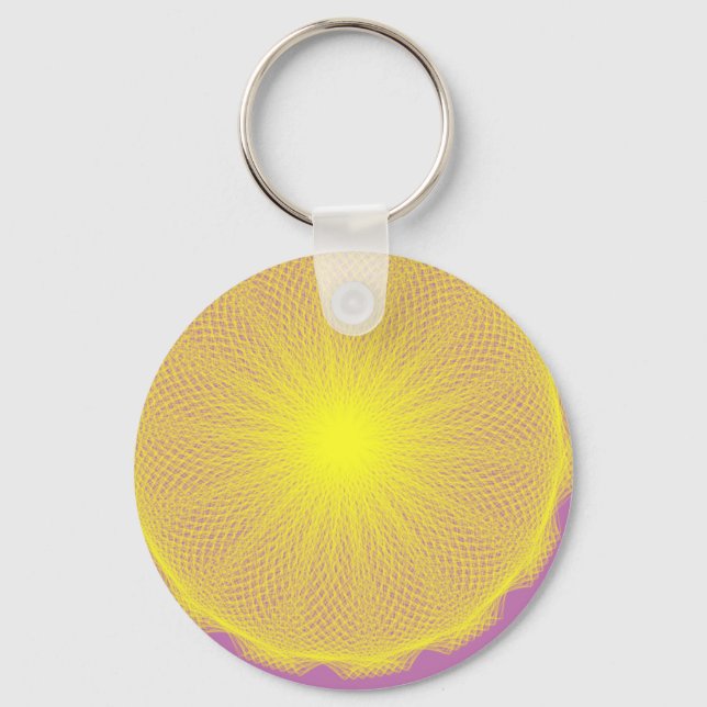 iluminating yellow sun key ring (Front)