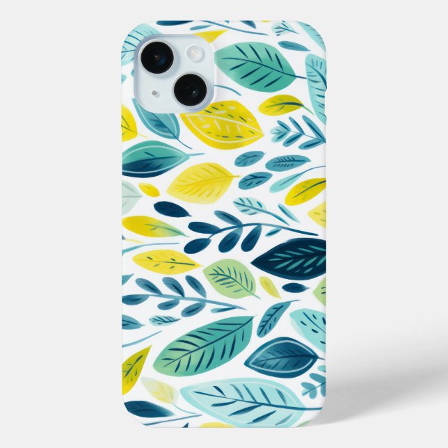 Ilustration of leaf shapes and colours Case-Mate iPhone case (Back)