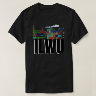 Ilwu Container Yard Cloudy Longshore  T-Shirt