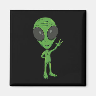 ILY Alien ASL Hand Gesture Deaf Hearing Loss Aware Magnet