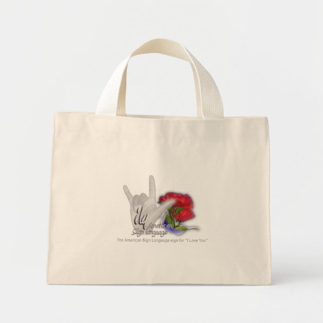ILY ASL MINI TOTE BAG (Front)