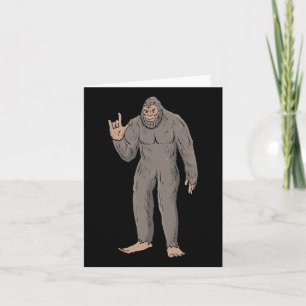 Ily Big Foot Asl Hand Gesture Deaf Hearing Loss Aw Card