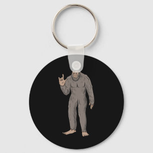 ILY BIG Foot ASL Hand Gesture Deaf Hearing Loss Aw Key Ring