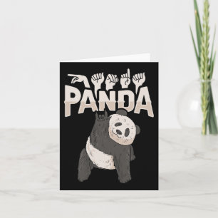 Ily Panda Asl Hand Gesture Deaf Hearing Loss Aware Card