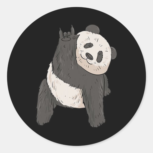 Ily Panda Asl Hand Gesture Deaf Hearing Loss Aware Classic Round Sticker (Front)