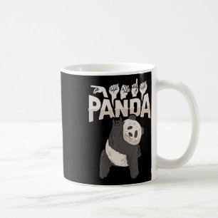Ily Panda Asl Hand Gesture Deaf Hearing Loss Aware Coffee Mug