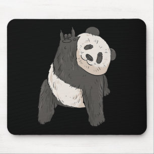 ILY Panda ASL Hand Gesture Deaf Hearing Loss Aware Mouse Mat