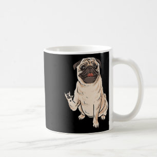 Ily Pug Dog Asl Hand Gesture Deaf Hearing Loss Awa Coffee Mug