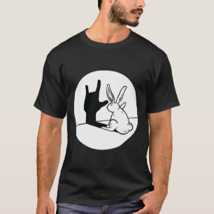 Ily Rabbit Asl Hand Gesture Deaf Hearing Loss Awar T-Shirt