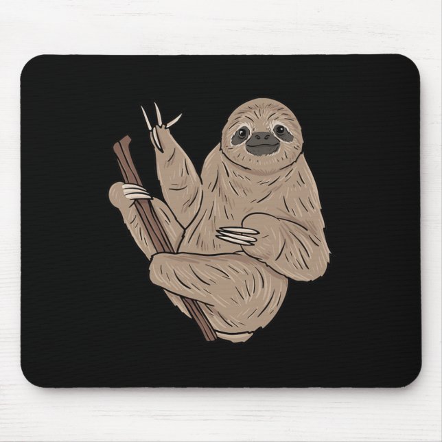 Ily Sloth Asl Hand Gesture Deaf Hearing Loss Aware Mouse Mat (Front)