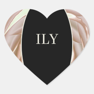 ILY Sticker Cream and Black