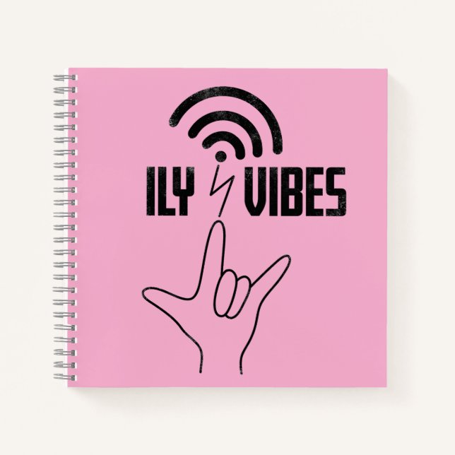 ILY Vibes - ASL Design  Notebook (Front)