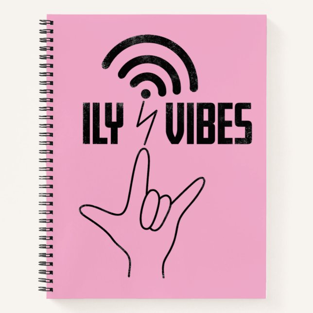 ILY Vibes - ASL Design  Notebook (Front)