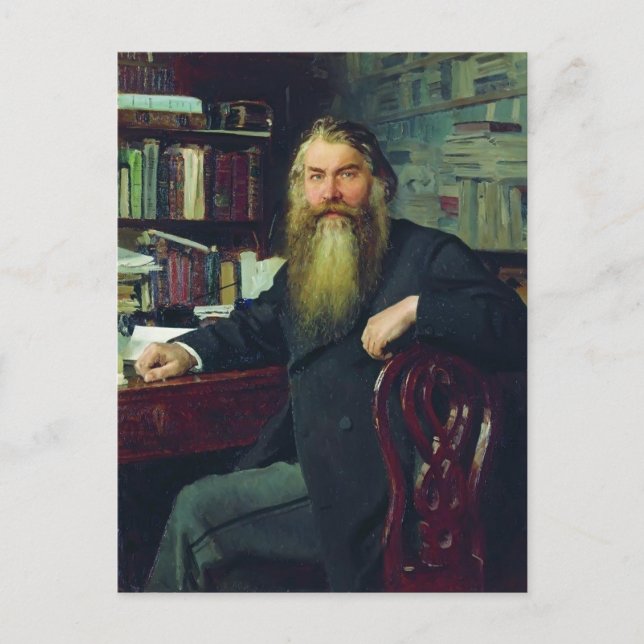Ilya Repin-Portrait of historian & archaeologist Postcard (Front)