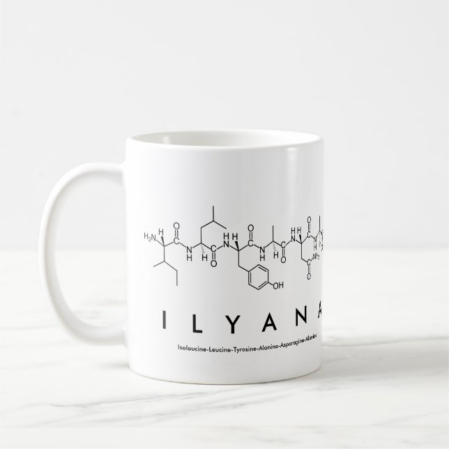 Ilyana peptide name mug (Left)
