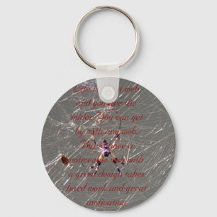 IM000391, Life is like a web and you are the sp... Key Ring