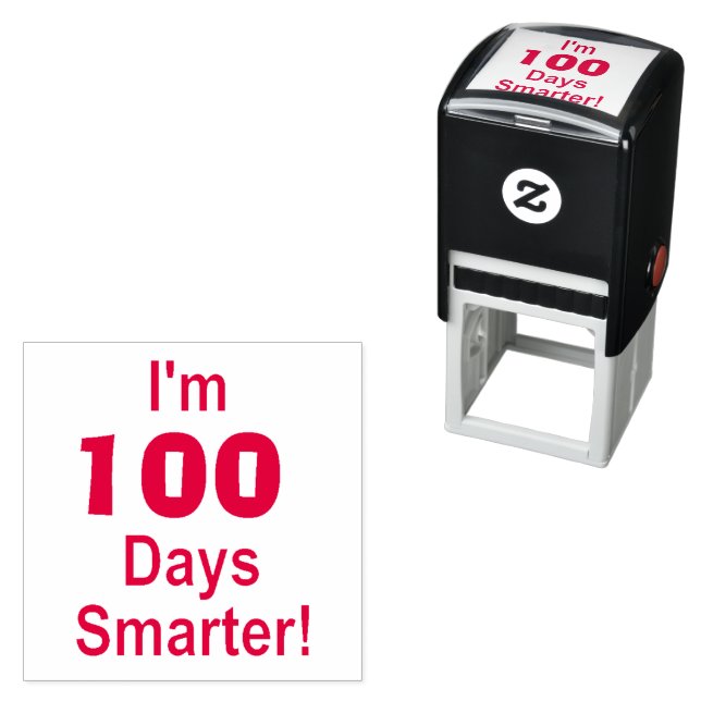"I'm 100 Days Smarter!" Self-Inking Stamp (In Situ)