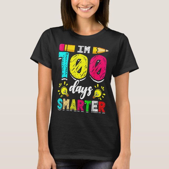 I'm 100 Days Smarter Student 100th School Day Chal T-Shirt (Front)